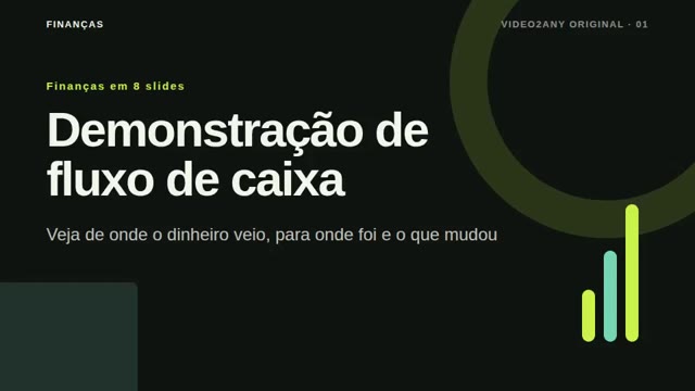 Demonstração de fluxo de caixa — slides de finanças — slide 1