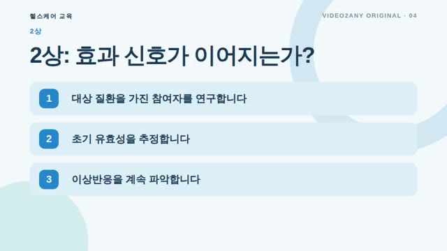 임상시험 단계 — 헬스케어 교육 슬라이드 — slide 4