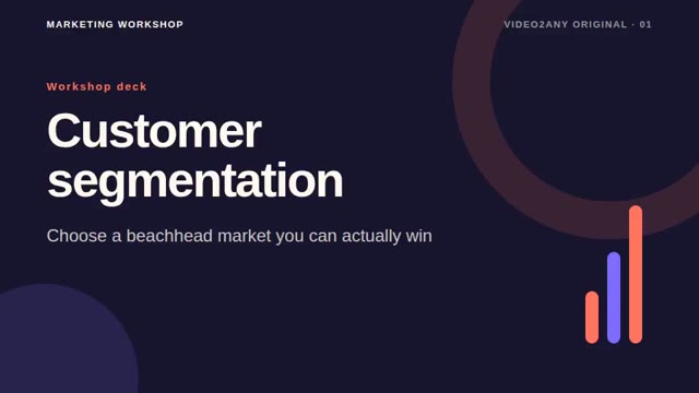 Customer Segmentation — Marketing Workshop Slides — slide 1