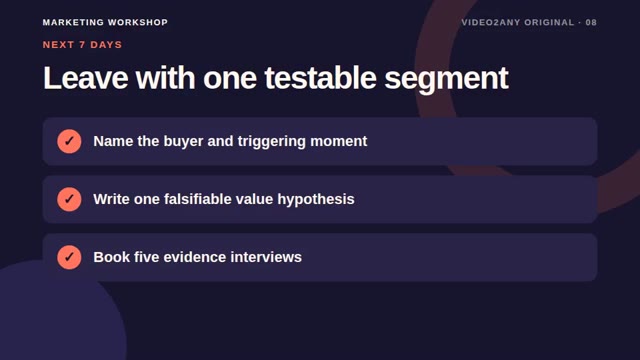 Customer Segmentation — Marketing Workshop Slides — slide 8