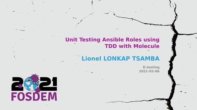 "Unit testing Ansible roles with Molecule" — FOSDEM 2021