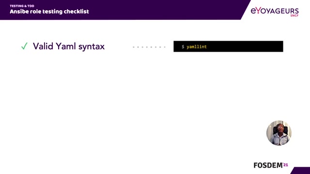 "Unit testing Ansible roles with Molecule" — FOSDEM 2021 — slide 20