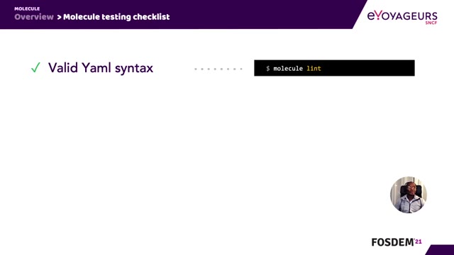 "Unit testing Ansible roles with Molecule" — FOSDEM 2021 — slide 28