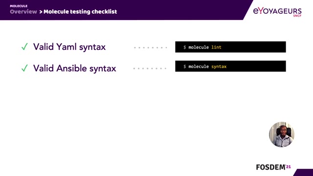 "Unit testing Ansible roles with Molecule" — FOSDEM 2021 — slide 29