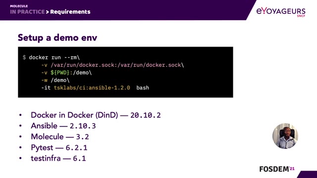 "Unit testing Ansible roles with Molecule" — FOSDEM 2021 — slide 36