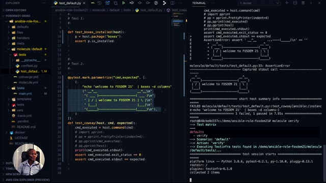 "Unit testing Ansible roles with Molecule" — FOSDEM 2021 — slide 61
