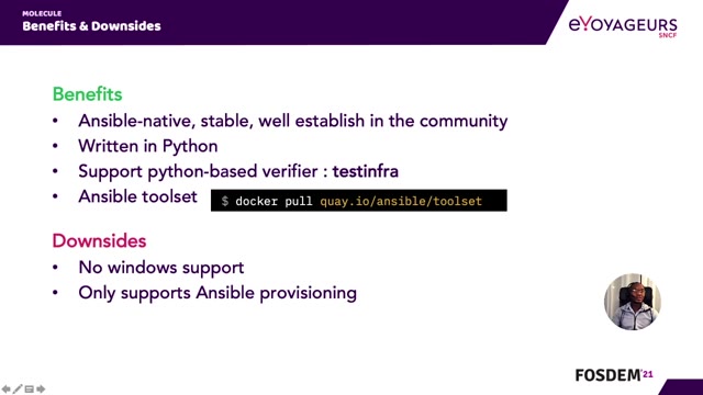 "Unit testing Ansible roles with Molecule" — FOSDEM 2021 — slide 64