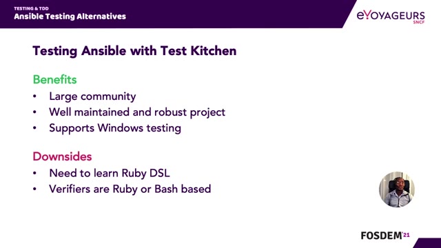 "Unit testing Ansible roles with Molecule" — FOSDEM 2021 — slide 69
