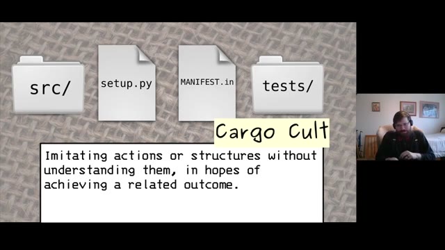"Escaping the Cargo Cult" — FOSDEM 2021 — slide 8