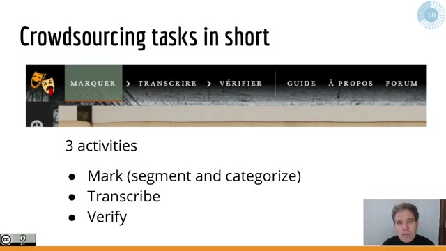 Slide 19 of “Combining crowdsourcing and expertise in Digital Humanities”, kept at 9:49