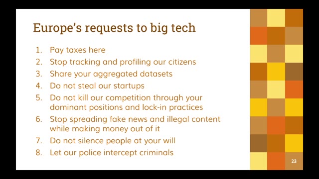 "Open source, interoperability and the Digital Markets Act" — FOSDEM 2021 — slide 24