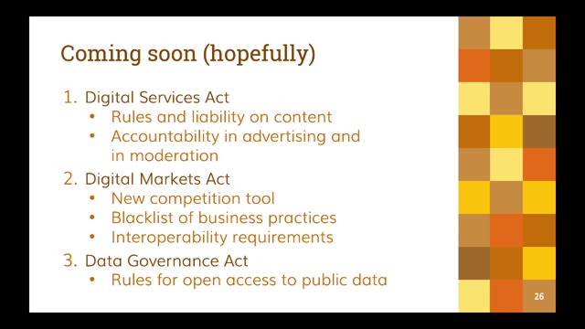 "Open source, interoperability and the Digital Markets Act" — FOSDEM 2021 — slide 26