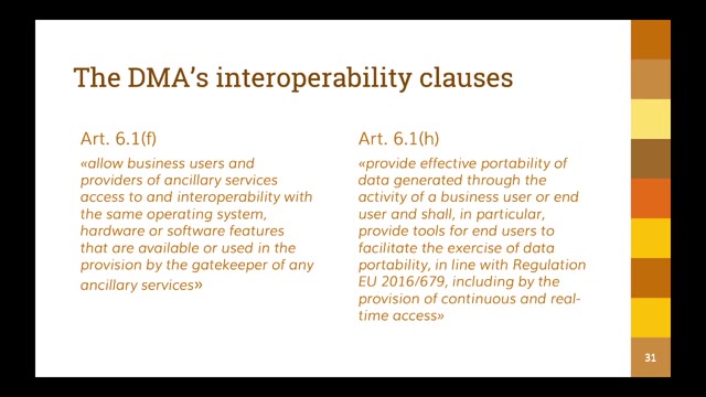 "Open source, interoperability and the Digital Markets Act" — FOSDEM 2021 — slide 31