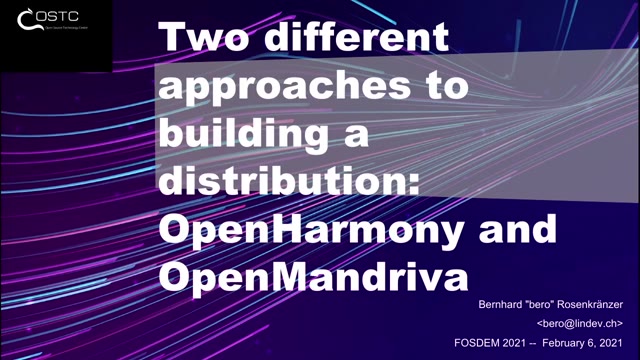 "Two approaches to building a distribution" — FOSDEM 2021 — slide 2