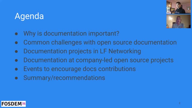 Folie 3 aus „Making Documentation a First-class Citizen in Open Source Projects“, bei 0:35 behalten
