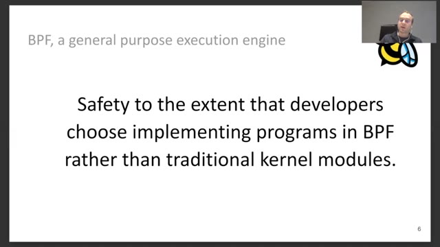 「Advanced BPF kernel features for the container age」のスライド8、1:34 時点