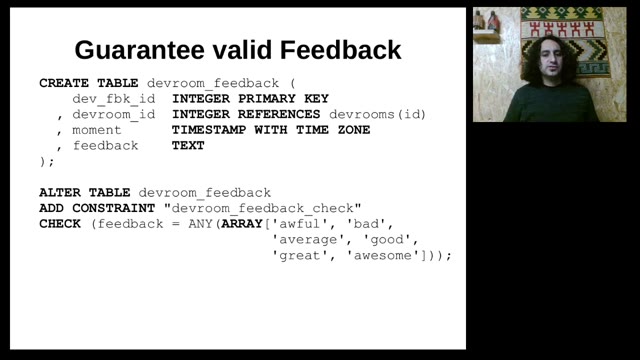"I use ENUM — vindicating the underdog of data types" — FOSDEM 2021 — slide 10