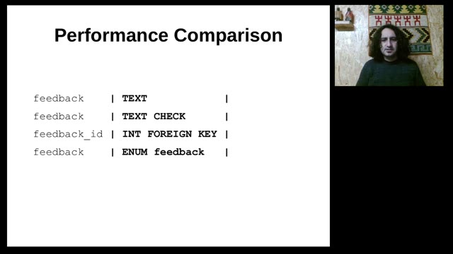 "I use ENUM — vindicating the underdog of data types" — FOSDEM 2021 — slide 25