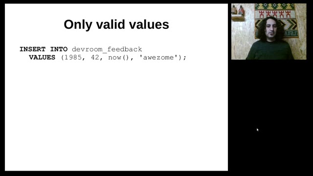 "I use ENUM — vindicating the underdog of data types" — FOSDEM 2021 — slide 8