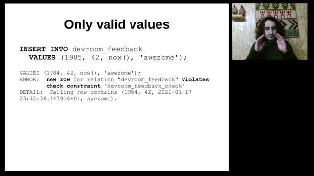 "I use ENUM — vindicating the underdog of data types" — FOSDEM 2021 — slide 9