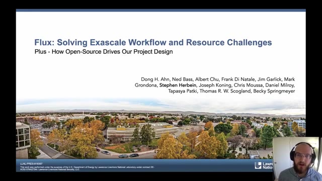 "Flux: solving exascale workflow and resource challenges" — FOSDEM 2021 — slide 2