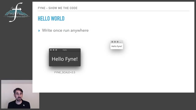 "Building cross-platform Go GUIs with Fyne" — FOSDEM 2021 — slide 11
