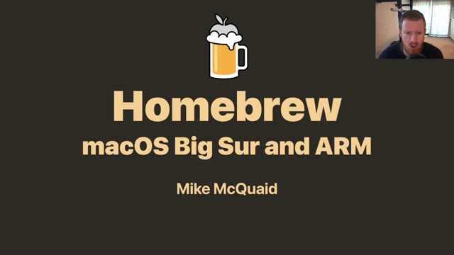 "Homebrew: macOS Big Sur and ARM" — FOSDEM 2021 — slide 2