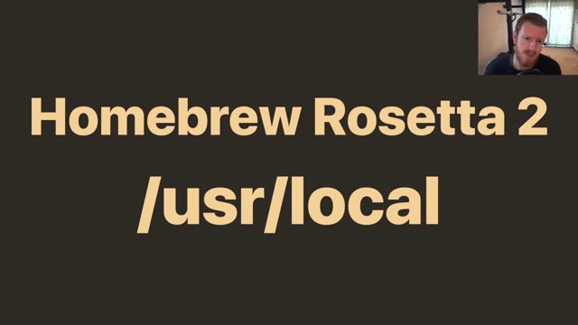 "Homebrew: macOS Big Sur and ARM" — FOSDEM 2021 — slide 23