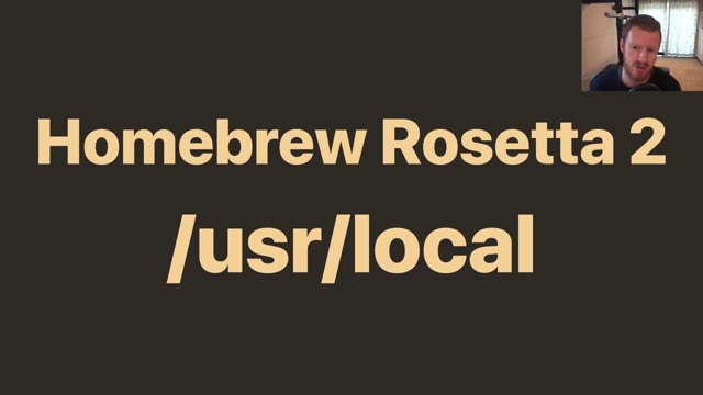 "Homebrew: macOS Big Sur and ARM" — FOSDEM 2021 — slide 29