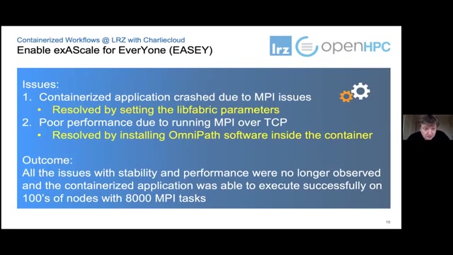 "Deploying containerised applications on secure large-scale HPC systems" — FOSDEM 2021 — slide 11
