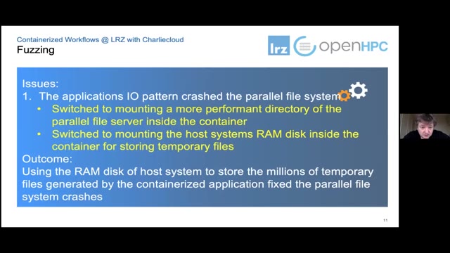 "Deploying containerised applications on secure large-scale HPC systems" — FOSDEM 2021 — slide 12