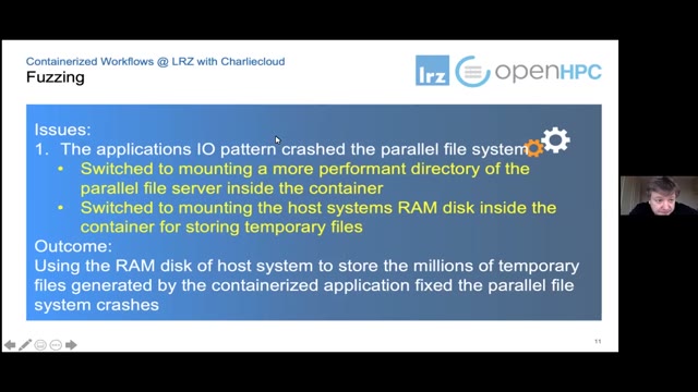 "Deploying containerised applications on secure large-scale HPC systems" — FOSDEM 2021 — slide 13