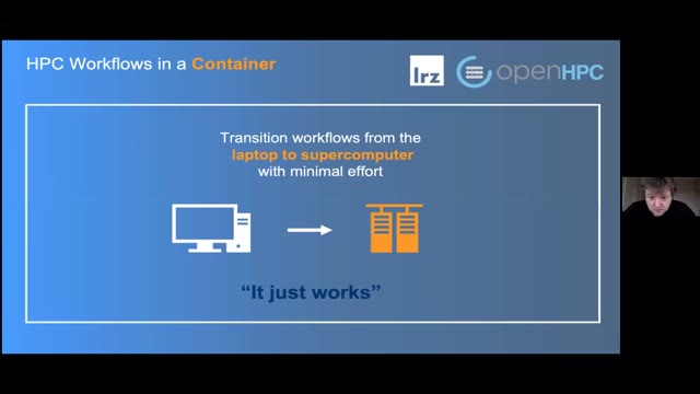 "Deploying containerised applications on secure large-scale HPC systems" — FOSDEM 2021 — slide 3