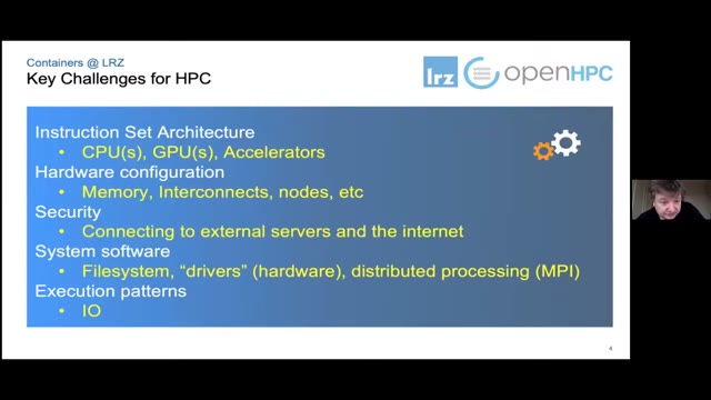 "Deploying containerised applications on secure large-scale HPC systems" — FOSDEM 2021 — slide 5