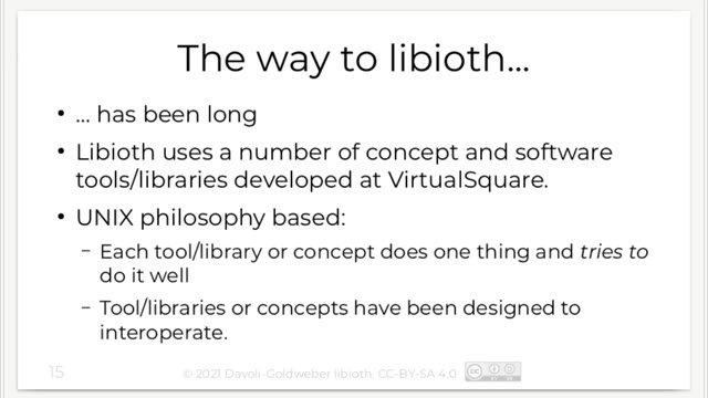 Slide 18 of “libioth — the definitive API for the Internet of Threads”, kept at 24:10