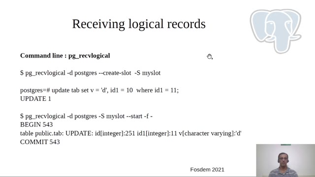 "PostgreSQL logical decoding" — FOSDEM 2021 — slide 13
