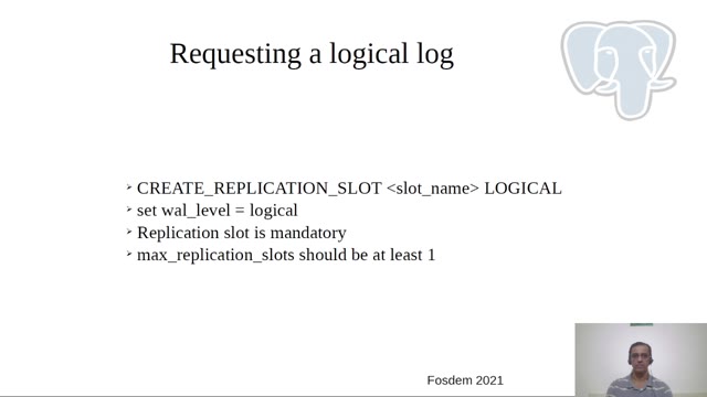 "PostgreSQL logical decoding" — FOSDEM 2021 — slide 9