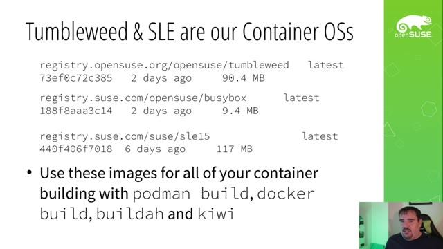 "openSUSE MicroOS — bigger isn't better, slower isn't safer" — FOSDEM 2021 — slide 44