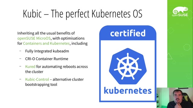 "openSUSE MicroOS — bigger isn't better, slower isn't safer" — FOSDEM 2021 — slide 47