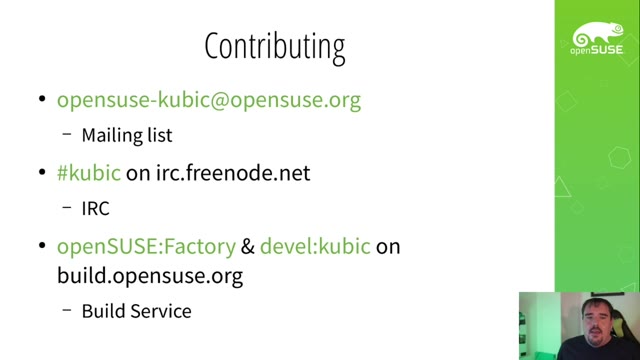 "openSUSE MicroOS — bigger isn't better, slower isn't safer" — FOSDEM 2021 — slide 53