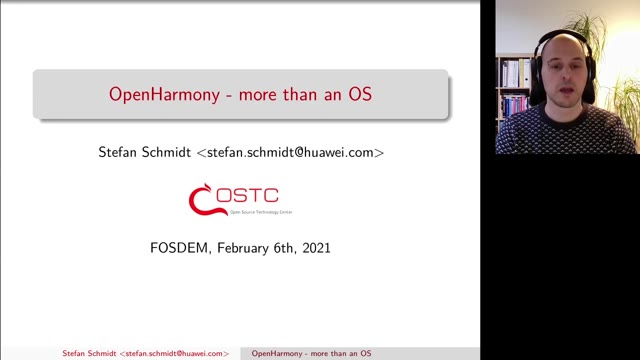 "OpenHarmony — more than an OS" — FOSDEM 2021 — slide 2