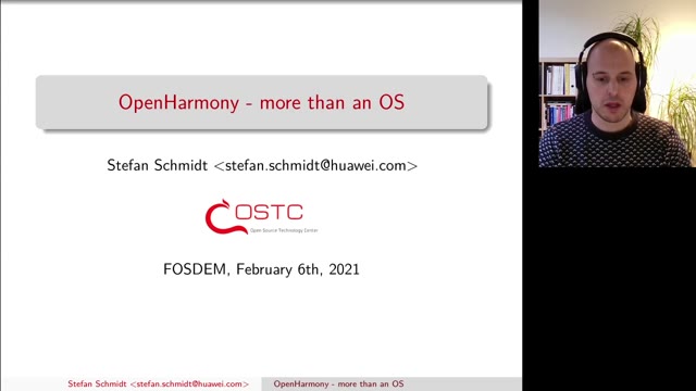 "OpenHarmony — more than an OS" — FOSDEM 2021 — slide 3