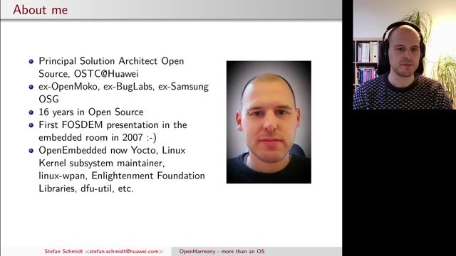 "OpenHarmony — more than an OS" — FOSDEM 2021 — slide 5