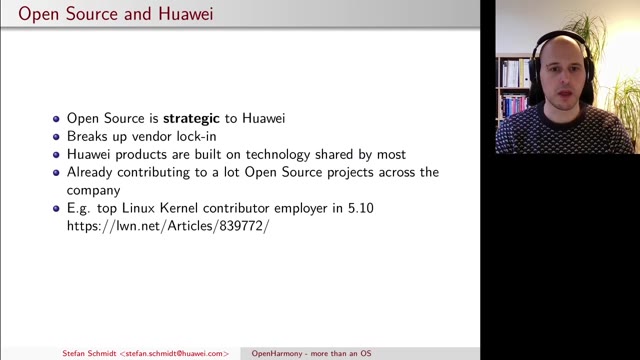 "OpenHarmony — more than an OS" — FOSDEM 2021 — slide 6