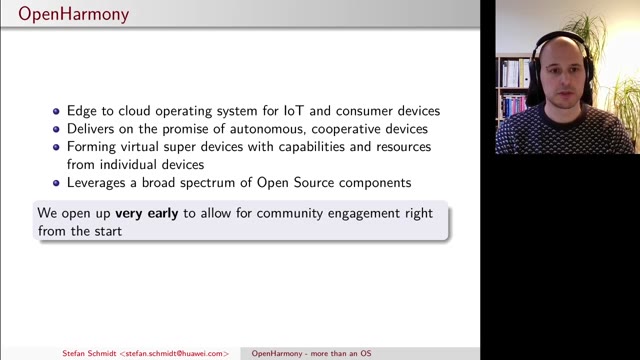 "OpenHarmony — more than an OS" — FOSDEM 2021 — slide 8