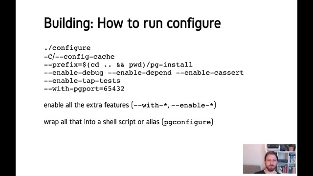 "A PostgreSQL development environment" — FOSDEM 2021 — slide 12