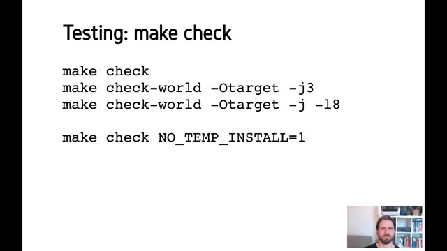 "A PostgreSQL development environment" — FOSDEM 2021 — slide 18