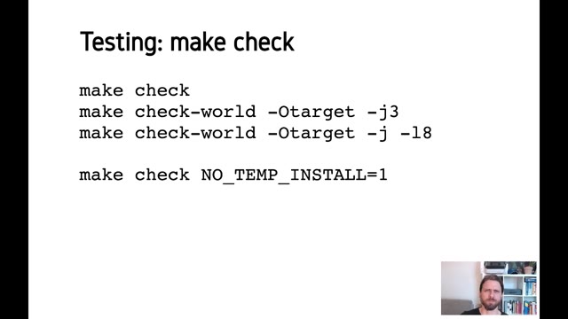"A PostgreSQL development environment" — FOSDEM 2021 — slide 19