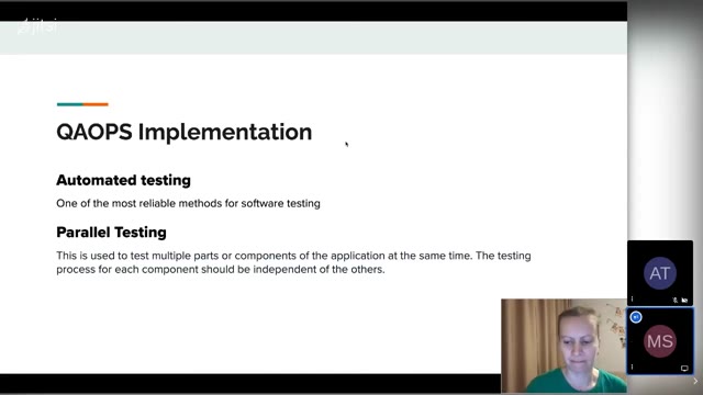 "QAOps — the latest trend in QA and software delivery" — FOSDEM 2021 — slide 9