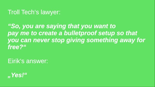 "Protecting against proprietary re-licensing" — FOSDEM 2021 — slide 17
